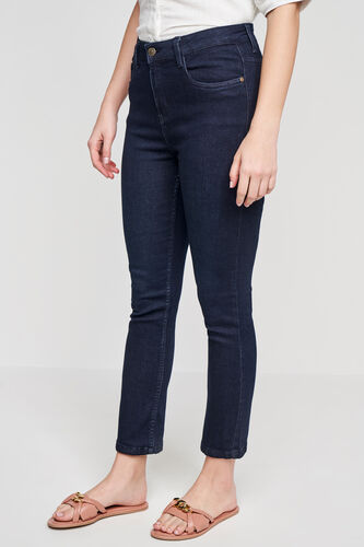 Indigo Solid Casual Bottom, Indigo, image 3